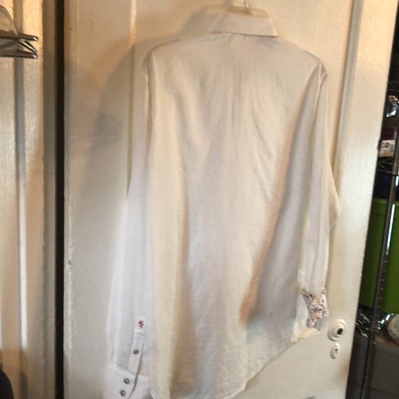 Robert Graham Classic Fit Dotted Sport Shirt Men’s Medium Graphic Flip Cuffs - Picture 8 of 10